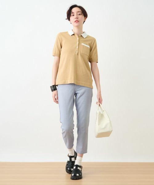 CARA O CRUZ / キャラ・オ・クルス ニット・セーター | 洗える ポロニット | 詳細8