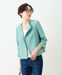 CARA O CRUZ / キャラ・オ・クルス テーラードジャケット | 洗えるノーカラージャケット