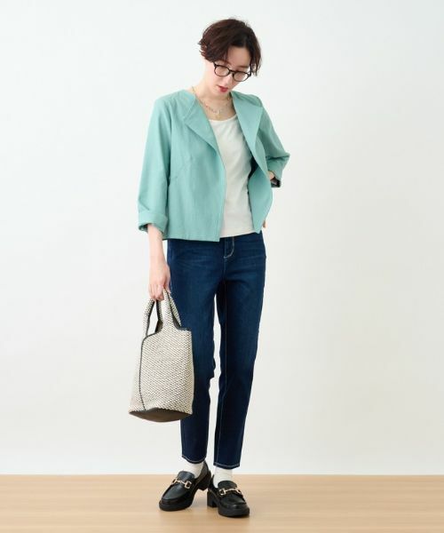 CARA O CRUZ / キャラ・オ・クルス テーラードジャケット | 洗えるノーカラージャケット | 詳細1