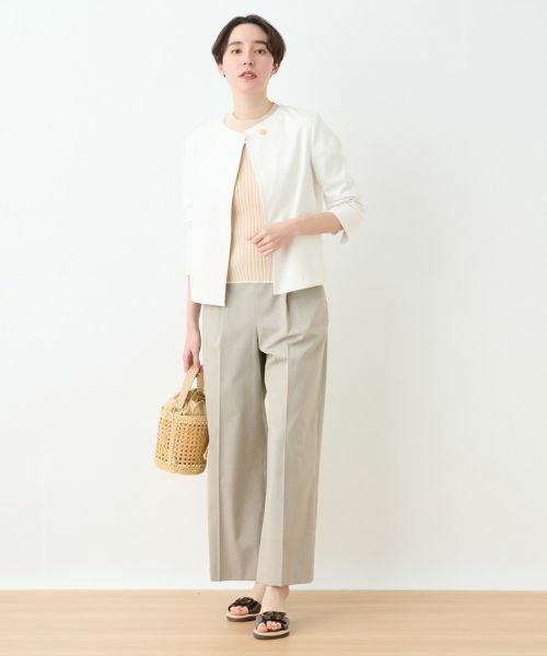 CARA O CRUZ / キャラ・オ・クルス テーラードジャケット | 洗えるノーカラージャケット | 詳細10