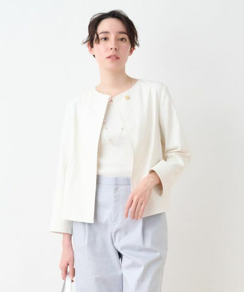 CARA O CRUZ / キャラ・オ・クルス テーラードジャケット | 洗えるノーカラージャケット | 詳細11