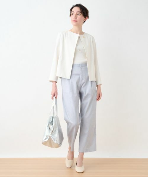 CARA O CRUZ / キャラ・オ・クルス テーラードジャケット | 洗えるノーカラージャケット | 詳細12