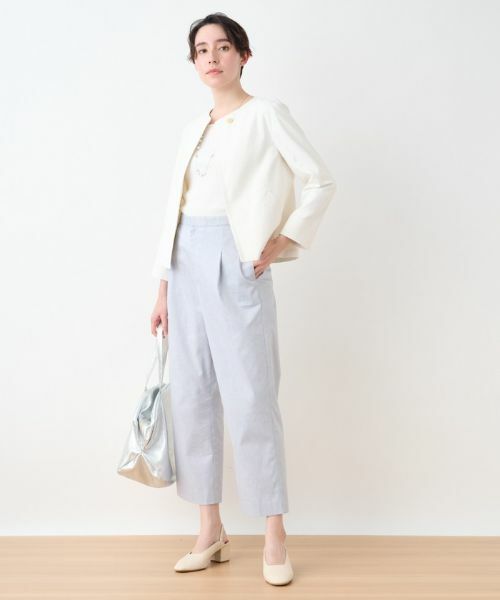 CARA O CRUZ / キャラ・オ・クルス テーラードジャケット | 洗えるノーカラージャケット | 詳細13