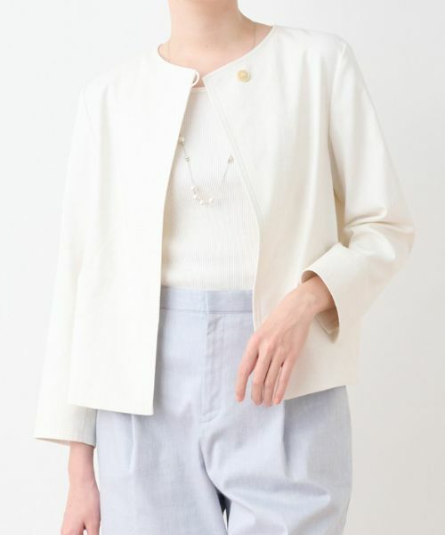 CARA O CRUZ / キャラ・オ・クルス テーラードジャケット | 洗えるノーカラージャケット | 詳細16
