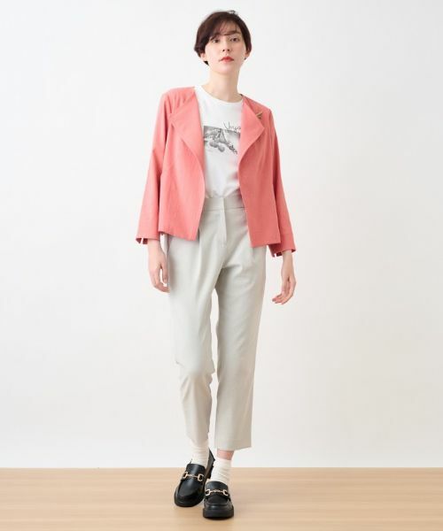 CARA O CRUZ / キャラ・オ・クルス テーラードジャケット | 洗えるノーカラージャケット | 詳細4