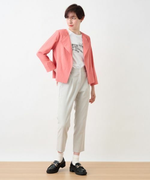 CARA O CRUZ / キャラ・オ・クルス テーラードジャケット | 洗えるノーカラージャケット | 詳細5