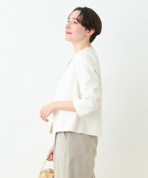 CARA O CRUZ / キャラ・オ・クルス テーラードジャケット | 洗えるノーカラージャケット | 詳細7