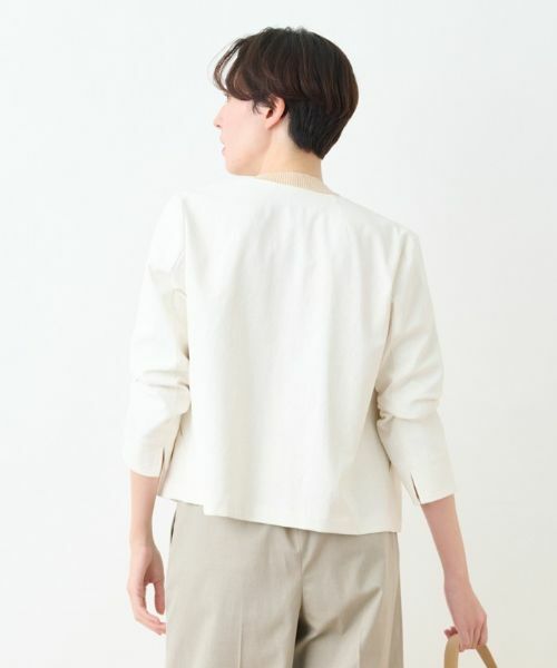 CARA O CRUZ / キャラ・オ・クルス テーラードジャケット | 洗えるノーカラージャケット | 詳細8