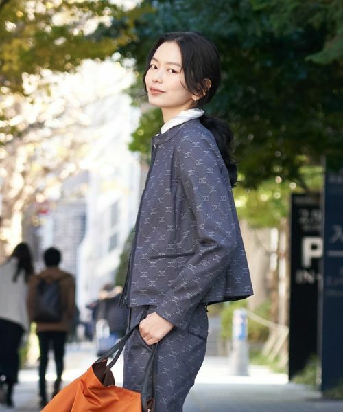 CARA O CRUZ / キャラ・オ・クルス テーラードジャケット | ロゴジャカードジャケット【セレモニー】【産地ナブル】【セットアップ対応】 | 詳細1