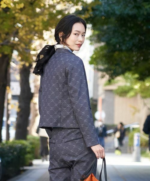 CARA O CRUZ / キャラ・オ・クルス テーラードジャケット | ロゴジャカードジャケット【セレモニー】【産地ナブル】【セットアップ対応】 | 詳細2