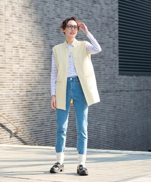 CARA O CRUZ / キャラ・オ・クルス テーラードジャケット | 洗えるロングジレ | 詳細14