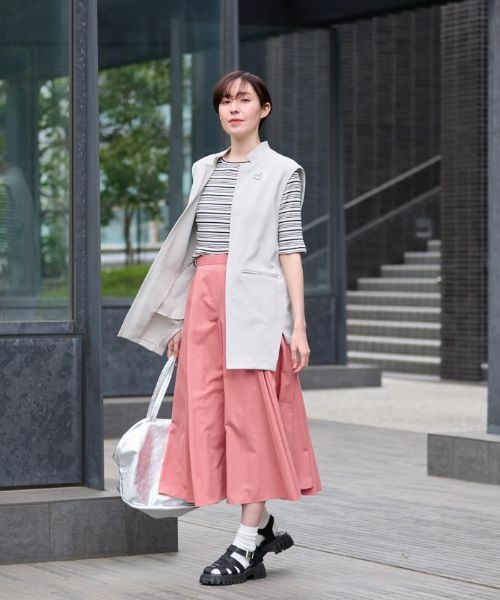 CARA O CRUZ / キャラ・オ・クルス テーラードジャケット | 洗えるロングジレ | 詳細2