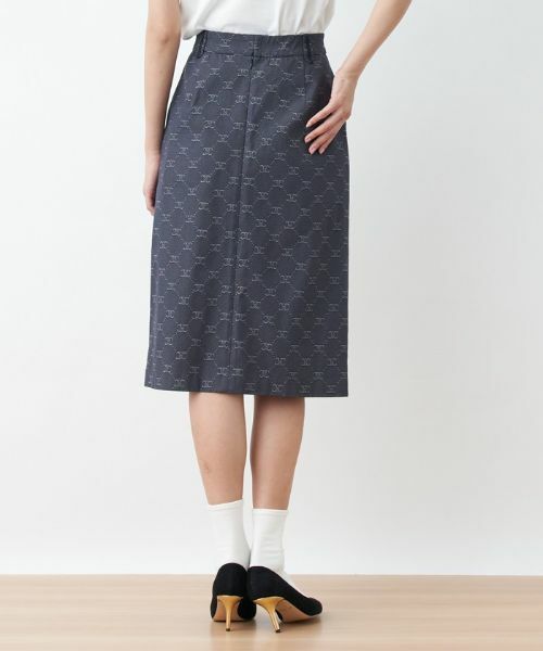 CARA O CRUZ / キャラ・オ・クルス ミニ・ひざ丈スカート | ウエストゴム ロゴジャカードスカート【セレモニー】【産地ナブル】【セットアップ対応】 | 詳細10