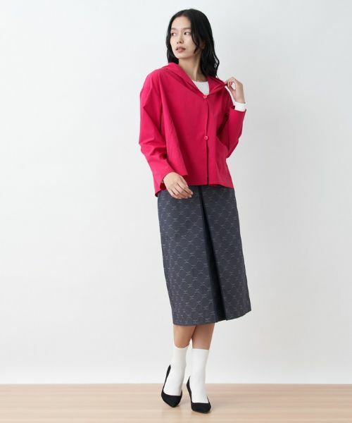 CARA O CRUZ / キャラ・オ・クルス ミニ・ひざ丈スカート | ウエストゴム ロゴジャカードスカート【セレモニー】【産地ナブル】【セットアップ対応】 | 詳細18