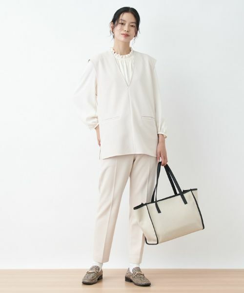 CARA O CRUZ / キャラ・オ・クルス テーラードジャケット | 洗える 深Vネックベスト【セットアップ対応商品】 | 詳細11