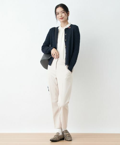 CARA O CRUZ / キャラ・オ・クルス その他パンツ | ウエスト伸縮 センタープレスパンツ | 詳細15