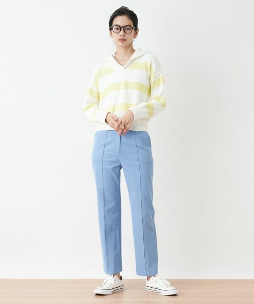 CARA O CRUZ / キャラ・オ・クルス ニット・セーター | 洗える セーラーカラーのボーダーニット | 詳細10