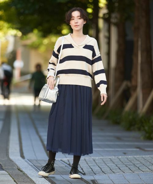 CARA O CRUZ / キャラ・オ・クルス ニット・セーター | 洗える セーラーカラーのボーダーニット | 詳細5