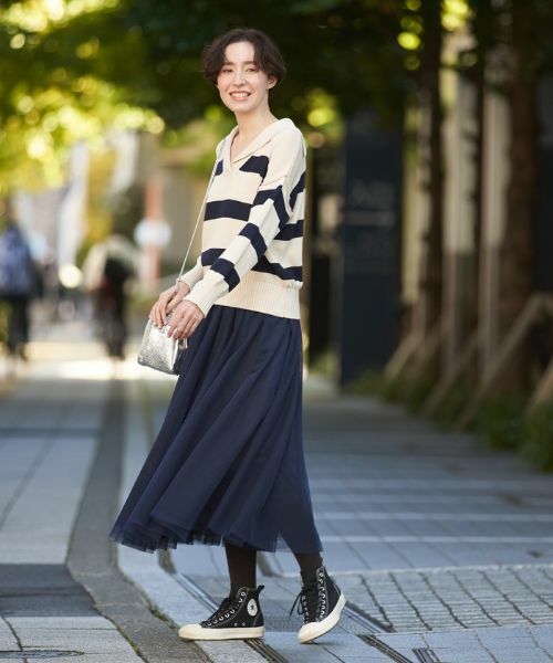 CARA O CRUZ / キャラ・オ・クルス ニット・セーター | 洗える セーラーカラーのボーダーニット | 詳細6