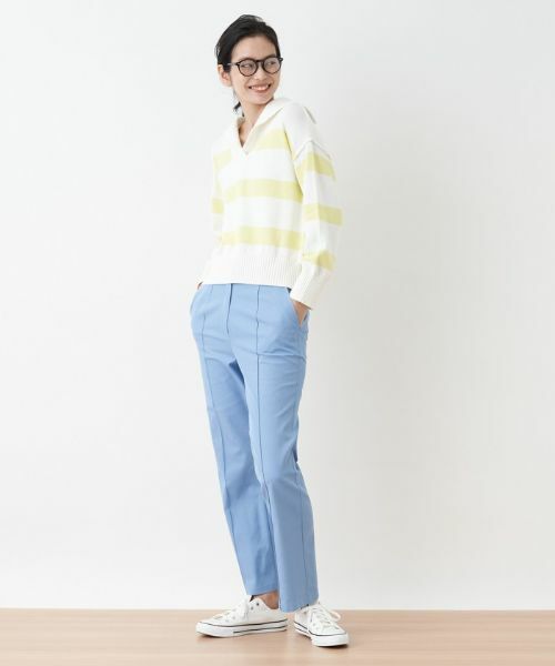 CARA O CRUZ / キャラ・オ・クルス ニット・セーター | 洗える セーラーカラーのボーダーニット | 詳細9