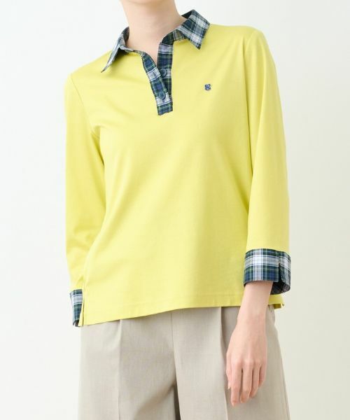 CARA O CRUZ / キャラ・オ・クルス ポロシャツ | 洗える チェック使いのポロシャツ【SOMELOS】 | 詳細12
