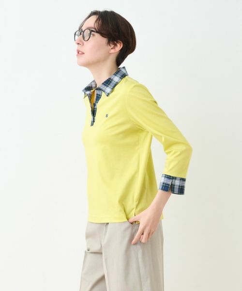 CARA O CRUZ / キャラ・オ・クルス ポロシャツ | 洗える チェック使いのポロシャツ【SOMELOS】 | 詳細6
