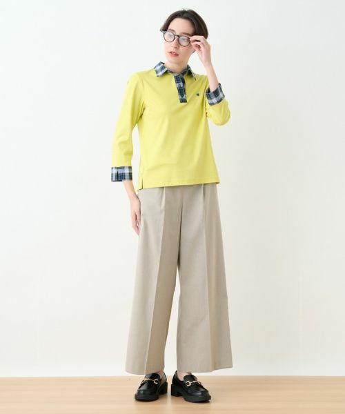 CARA O CRUZ / キャラ・オ・クルス ポロシャツ | 洗える チェック使いのポロシャツ【SOMELOS】 | 詳細8