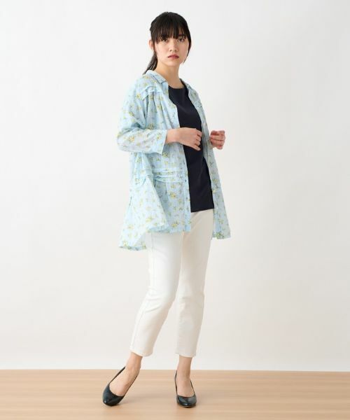 CARA O CRUZ / キャラ・オ・クルス シャツ・ブラウス | 洗える カットボイルのチュニックフラワーブラウス【LISA】 | 詳細3