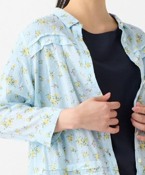 CARA O CRUZ / キャラ・オ・クルス シャツ・ブラウス | 洗える カットボイルのチュニックフラワーブラウス【LISA】 | 詳細9