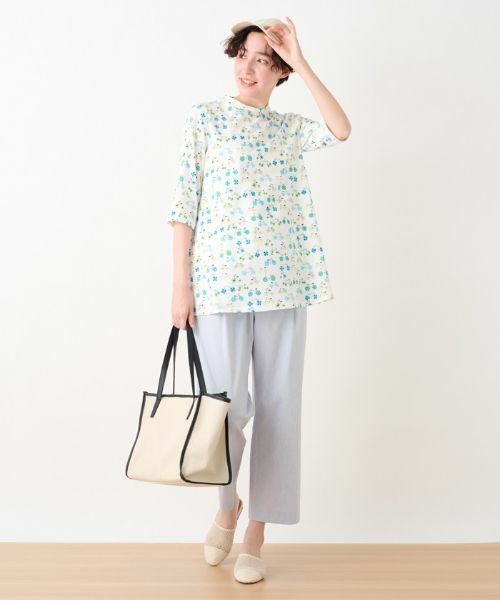 CARA O CRUZ / キャラ・オ・クルス その他パンツ | 後ろウエストゴム クロップドパンツ | 詳細1