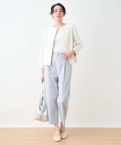 CARA O CRUZ / キャラ・オ・クルス その他パンツ | 後ろウエストゴム クロップドパンツ | 詳細10