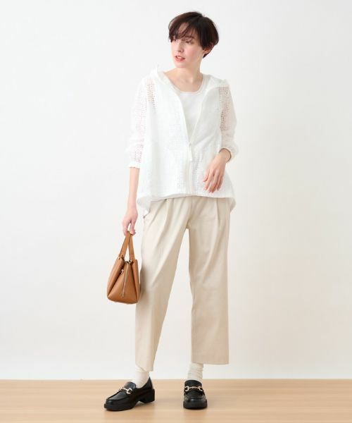 CARA O CRUZ / キャラ・オ・クルス その他パンツ | 後ろウエストゴム クロップドパンツ | 詳細14