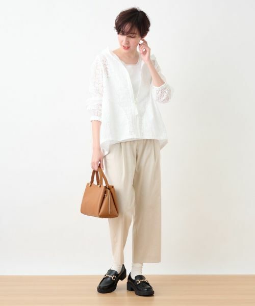 CARA O CRUZ / キャラ・オ・クルス その他パンツ | 後ろウエストゴム クロップドパンツ | 詳細15