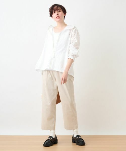 CARA O CRUZ / キャラ・オ・クルス その他パンツ | 後ろウエストゴム クロップドパンツ | 詳細16