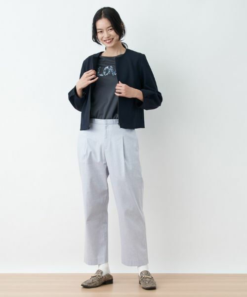 CARA O CRUZ / キャラ・オ・クルス その他パンツ | 後ろウエストゴム クロップドパンツ | 詳細18