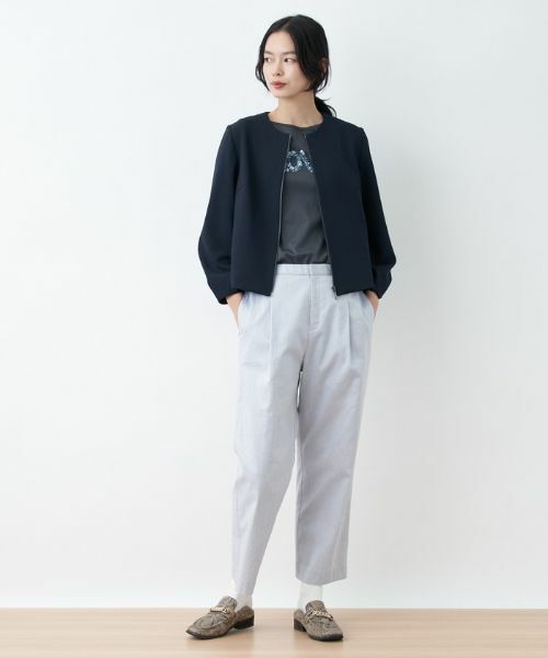 CARA O CRUZ / キャラ・オ・クルス その他パンツ | 後ろウエストゴム クロップドパンツ | 詳細19