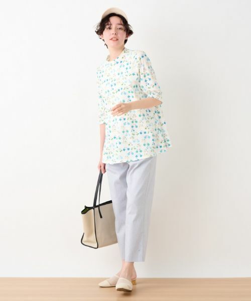 CARA O CRUZ / キャラ・オ・クルス その他パンツ | 後ろウエストゴム クロップドパンツ | 詳細2