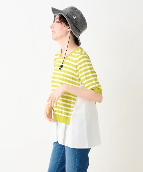 CARA O CRUZ / キャラ・オ・クルス ニット・セーター | 異素材MIXニット | 詳細1