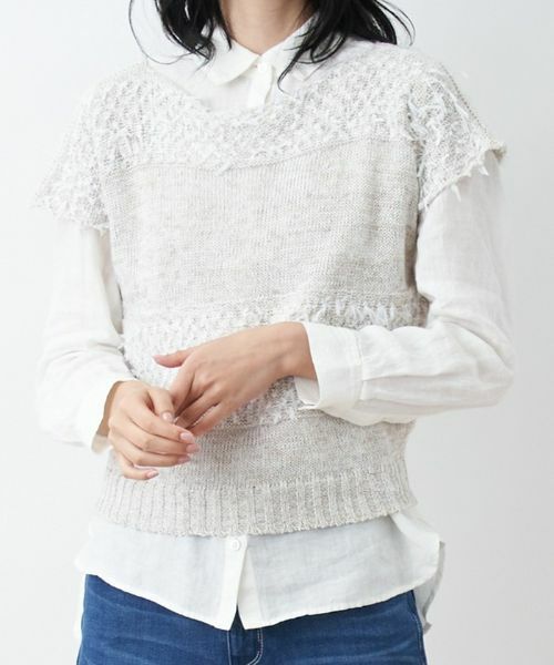 CARA O CRUZ / キャラ・オ・クルス ニット・セーター | ファンシーヤーンのニットベスト【CINZIA CALDI】 | 詳細19