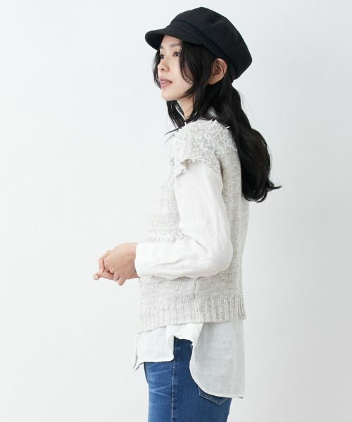 CARA O CRUZ / キャラ・オ・クルス ニット・セーター | ファンシーヤーンのニットベスト【CINZIA CALDI】 | 詳細6