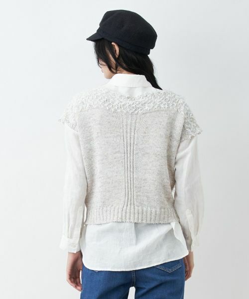 CARA O CRUZ / キャラ・オ・クルス ニット・セーター | ファンシーヤーンのニットベスト【CINZIA CALDI】 | 詳細7