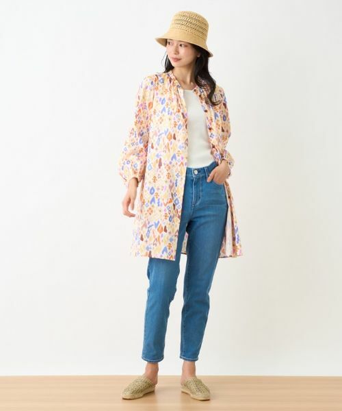 CARA O CRUZ / キャラ・オ・クルス シャツ・ブラウス | 洗える 幾何学柄チュニックブラウス【DEVEAUX】 | 詳細4