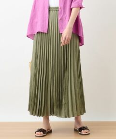 CARA O CRUZ / キャラ・オ・クルス ロング・マキシ丈スカート | 洗える ウエストゴムプリーツスカート【産地ナブル】