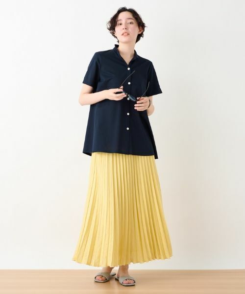 CARA O CRUZ / キャラ・オ・クルス ロング・マキシ丈スカート | 洗える ウエストゴムプリーツスカート【産地ナブル】 | 詳細1