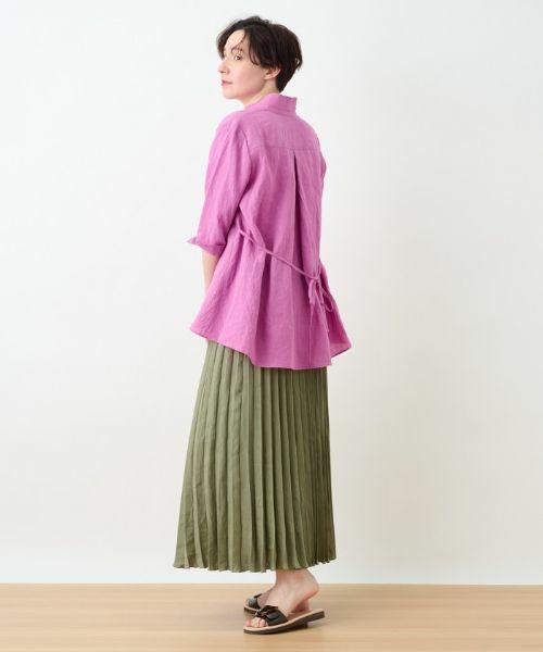 CARA O CRUZ / キャラ・オ・クルス ロング・マキシ丈スカート | 洗える ウエストゴムプリーツスカート【産地ナブル】 | 詳細14