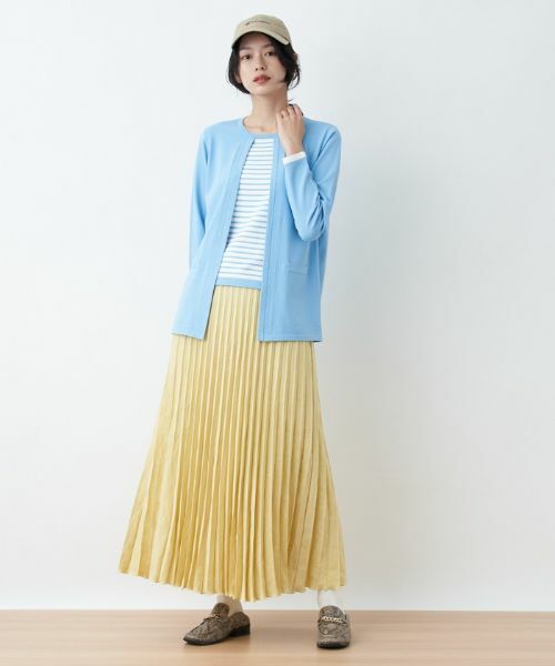 CARA O CRUZ / キャラ・オ・クルス ロング・マキシ丈スカート | 洗える ウエストゴムプリーツスカート【産地ナブル】 | 詳細24