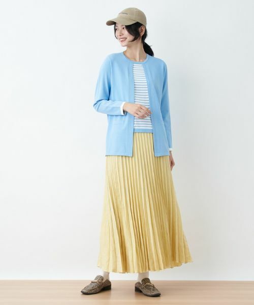 CARA O CRUZ / キャラ・オ・クルス ロング・マキシ丈スカート | 洗える ウエストゴムプリーツスカート【産地ナブル】 | 詳細25