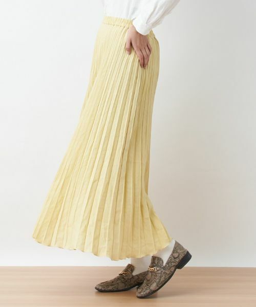 CARA O CRUZ / キャラ・オ・クルス ロング・マキシ丈スカート | 洗える ウエストゴムプリーツスカート【産地ナブル】 | 詳細5