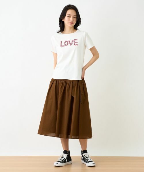 CARA O CRUZ / キャラ・オ・クルス ミニ・ひざ丈スカート | 洗える ベルト付きギャザースカート | 詳細10