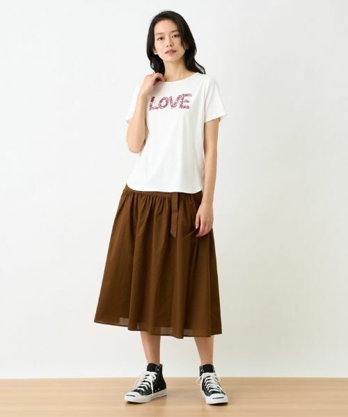 CARA O CRUZ / キャラ・オ・クルス ミニ・ひざ丈スカート | 洗える ベルト付きギャザースカート | 詳細11